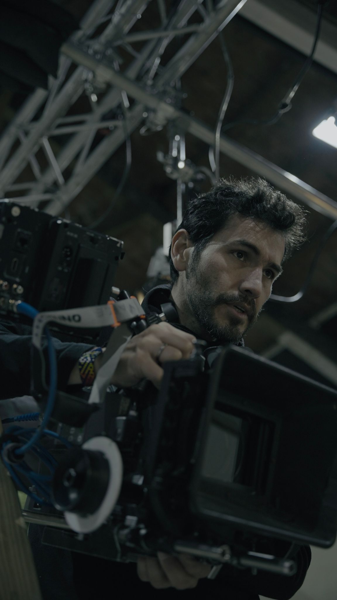 Image of José Rodríguez operating a camera for his next project